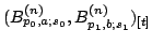 $ (B^{(n)} _{p_0,a;s_0} , B^{(n)}_{p_1,b;s_1})_{[t]}$