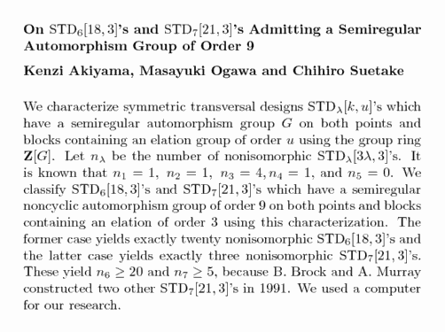Plain TeX source file for the abstract.