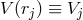 V (r ) &equiv; V j j