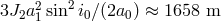 3J2a21sin2 i0∕(2a0) &asymp; 1658 m