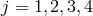 j = 1,2,3,4