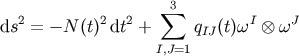 3 2 2 2 sum I J ds = - N (t) dt + qIJ(t)w ox w I,J=1