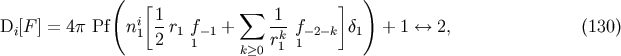 ( ) [ sum ] Di[F] = 4p Pf ni1 1-r1 f -1 + -1- f-2-k d1 + 1 &amp;lt;--&amp;gt; 2, (130) 2 1 k&amp;gt;0rk1 1