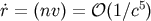 r = (nv) = O(1/c5)
