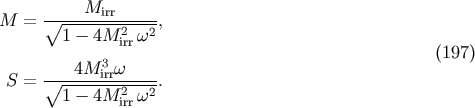 M = V~ ---Mirr------, 1- 4M 2irrw2 (197) ----4M-i3rrw----- S = V~ -------2---2. 1- 4M irrw