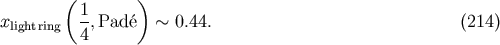 (1 ) xlightring -,Pade&acute; ~ 0.44. (214) 4