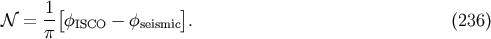 1[ ] N = p- fISCO - fseismic. (236)