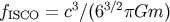 fISCO = c3/(63/2pGm)