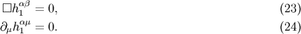 ab []h 1am = 0, (23) @mh 1 = 0. (24)