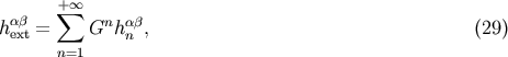 + sum oo hab = Gnhab , (29) ext n=1 n