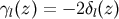g (z) = - 2d (z) l l
