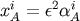 xi = &#x03B5;2&#x03B1;i A A