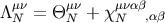 &#x039B; &#x03BC;&#x03BD; = &#x0398; &#x03BC;&#x03BD; + &#x03C7;&#x03BC;&#x03BD;&#x03B1;&#x03B2;,&#x03B1;&#x03B2; N N N