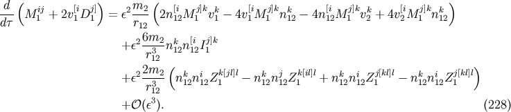 &amp;#x0028; &amp;#x0029; &amp;#x0028; &amp;#x0029; -d- M ij1 + 2v&amp;#x005B;1iDj1&amp;#x005D; = &amp;#x03B5;2m2- 2n&amp;#x005B;1i2M j1&amp;#x005D;kvk1 &amp;#x2212; 4v&amp;#x005B;i1M j1&amp;#x005D;knk12 &amp;#x2212; 4n &amp;#x005B;i12M j1&amp;#x005D;kvk2 + 4v&amp;#x005B;2iM j1&amp;#x005D;knk12 d&amp;#x03C4; r12 26m2- k &amp;#x005B;i j&amp;#x005D;k + &amp;#x03B5; r3 n12n12I1 12 &amp;#x0028; &amp;#x0029; + &amp;#x03B5;22m2- nk ni Zk&amp;#x005B;jl&amp;#x005D;l&amp;#x2212; nk nj Zk &amp;#x005B;il&amp;#x005D;l+ nk ni Zj &amp;#x005B;kl&amp;#x005D;l&amp;#x2212; nk ni Zj &amp;#x005B;kl&amp;#x005D;l r312 12 12 1 12 12 1 12 12 1 12 12 1 + &amp;#x1D4AA; &amp;#x0028;&amp;#x03B5;3&amp;#x0029;. &amp;#x0028;228 &amp;#x0029;