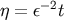&#x03B7; = &#x03B5;&#x2212; 2t