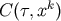 k C&#x0028;&#x03C4;,x &#x0029;