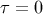 &#x03C4; = 0