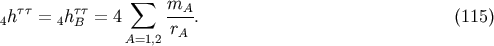 &amp;#x2211; mA 4h &amp;#x03C4;&amp;#x03C4; = 4h&amp;#x03C4;B&amp;#x03C4;= 4 ----. &amp;#x0028;115 &amp;#x0029; A=1,2 rA