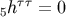 5h&#x03C4;&#x03C4; = 0