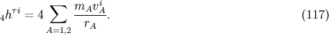 &amp;#x03C4;i &amp;#x2211; mAviA- 4h = 4 rA . &amp;#x0028;117 &amp;#x0029; A=1,2