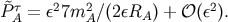 &#x02DC;P&#x03C4; = &#x03B5;27m2 &#x2215;&#x0028;2&#x03B5;R &#x0029; + &#x1D4AA; &#x0028;&#x03B5;2&#x0029;. A A A