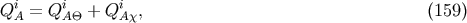 i i i Q A = Q A&amp;#x0398; + Q A&amp;#x03C7;, &amp;#x0028;159 &amp;#x0029;
