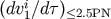 &#x0028;dvi&#x2215;d&#x03C4;&#x0029; 1 &#x2264;2.5PN