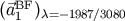 BF &#x0028;&#x20D7;a1 &#x0029;&#x03BB;= &#x2212;1987&#x2215;3080