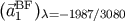 &#x0028;&#x20D7;aB1F &#x0029;&#x03BB;= &#x2212;1987&#x2215;3080