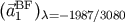 &#x0028;&#x20D7;aBF1 &#x0029;&#x03BB;=&#x2212;1987&#x2215;3080