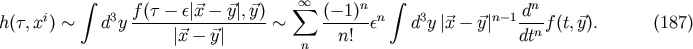 &amp;#x222B; &amp;#x2211;&amp;#x221E; n &amp;#x222B; n h&amp;#x0028;&amp;#x03C4;,xi&amp;#x0029; &amp;#x223C; d3y f-&amp;#x0028;&amp;#x03C4;-&amp;#x2212;-&amp;#x03B5;&amp;#x007C;&amp;#x20D7;x-&amp;#x2212;-&amp;#x20D7;y&amp;#x007C;,&amp;#x20D7;y&amp;#x0029; &amp;#x223C; &amp;#x0028;&amp;#x2212;-1&amp;#x0029;-&amp;#x03B5;n d3y &amp;#x007C;&amp;#x20D7;x &amp;#x2212; &amp;#x20D7;y &amp;#x007C;n&amp;#x2212;1 d--f&amp;#x0028;t,&amp;#x20D7;y&amp;#x0029;. &amp;#x0028;187 &amp;#x0029; &amp;#x007C;&amp;#x20D7;x &amp;#x2212; &amp;#x20D7;y&amp;#x007C; n n! dtn