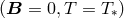 (B = 0,T = T∗)