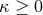κ ≥ 0