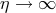 η → ∞