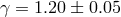 γ = 1.20 ± 0.05