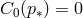 C0 (p∗) = 0
