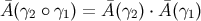 A&macr;(&gamma;2 ∘ &gamma;1) = A&macr;(&gamma;2) &sdot;A&macr;(&gamma;1)