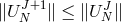 ∥U J+1∥ ≤ ∥U J∥ N N