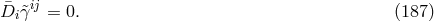 D¯i &tidle;γij = 0. (187 )