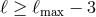 ℓ ≥ ℓmax − 3