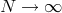 N → ∞