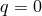 q = 0
