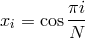 πi xi = cos--- N