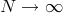 N → ∞