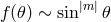 f(𝜃) ∼ sin|m |𝜃