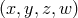 (x, y,z,w )