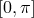 [0,π ]