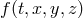 f(t,x,y,z )