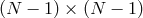 (N − 1) × (N − 1)