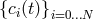 {ci(t)}i=0...N